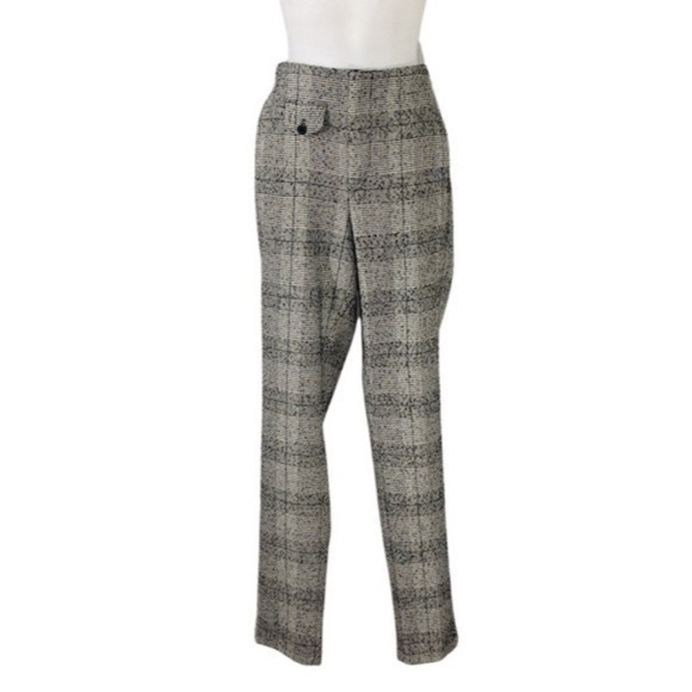 NWT Asos black white tweed knit tapered slim leg pants 32